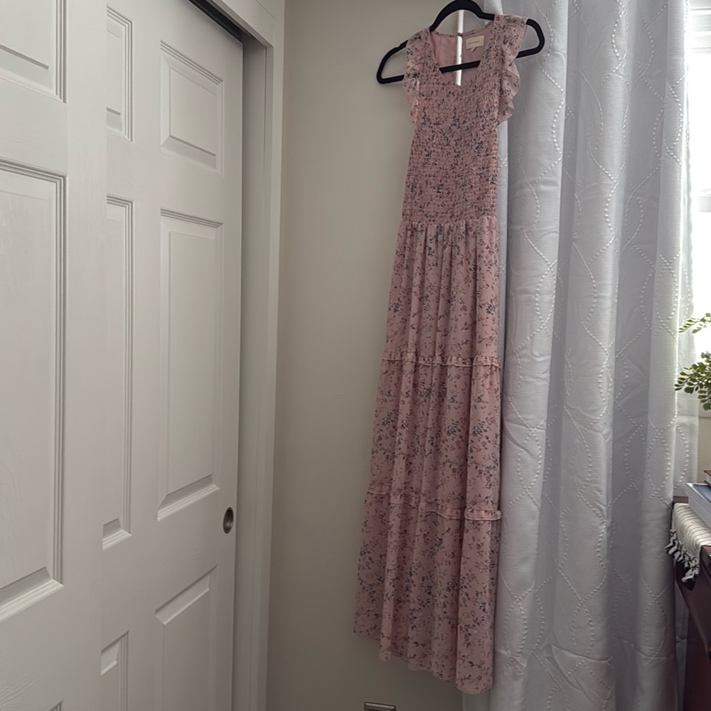 Pink floral dress